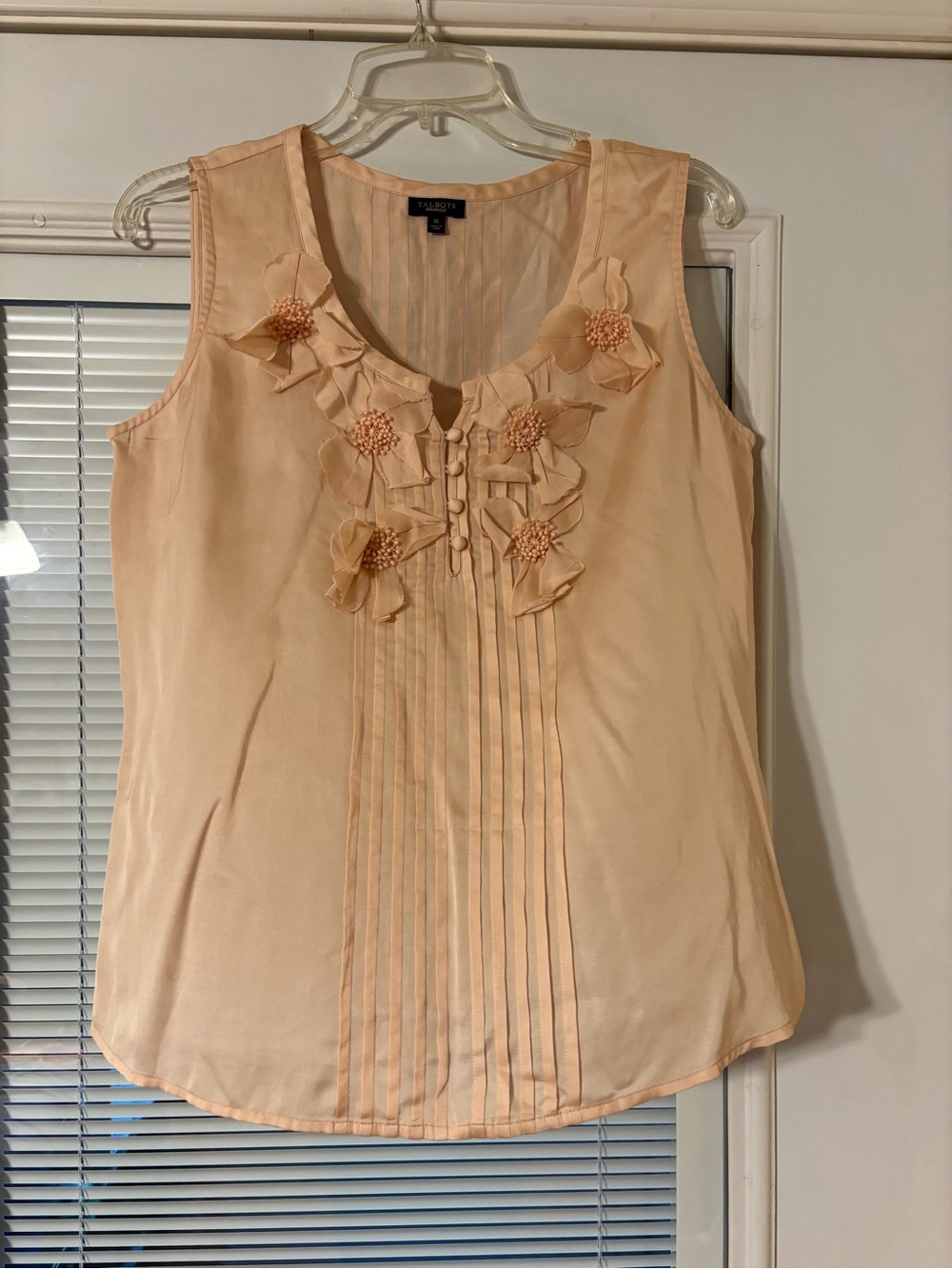 Talbots  Silk Floral-Appliqué Sleeveless Camisole